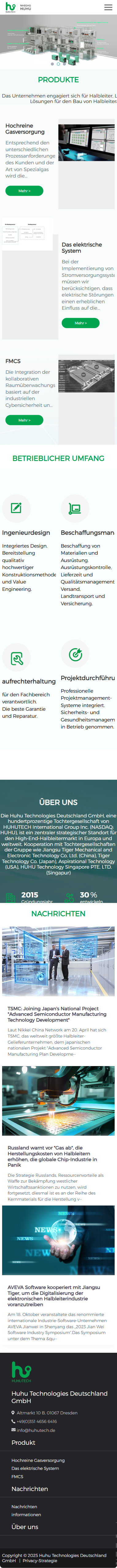 美國納斯達克上市公司虎虎機電德國公司德文官網(wǎng)定制制作案例 手機端預(yù)覽圖